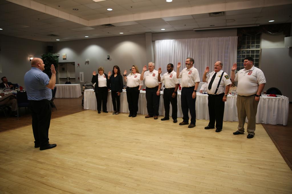 EMS Association Oath of Office given by outgoing EMS Chief Spalding
