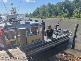 Stafford Boat #1500 and Boat #4 anchoring together at Mallows Bay